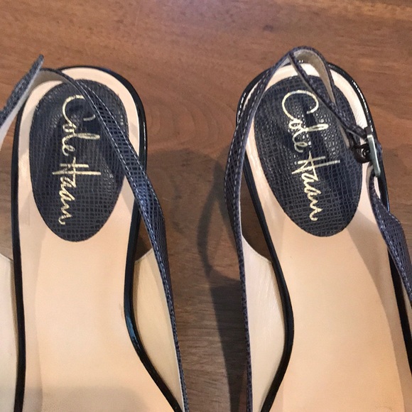 Cole Haan Nike Air Brown Slingback Heels - Picture 2 of 7